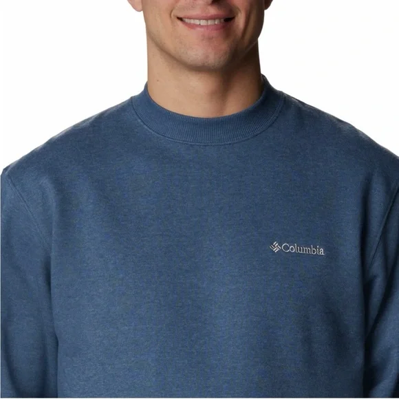 Men's Columbia Hart Mountain II Crewneck Pullover Blue Size: Small - Picture 7 of 10